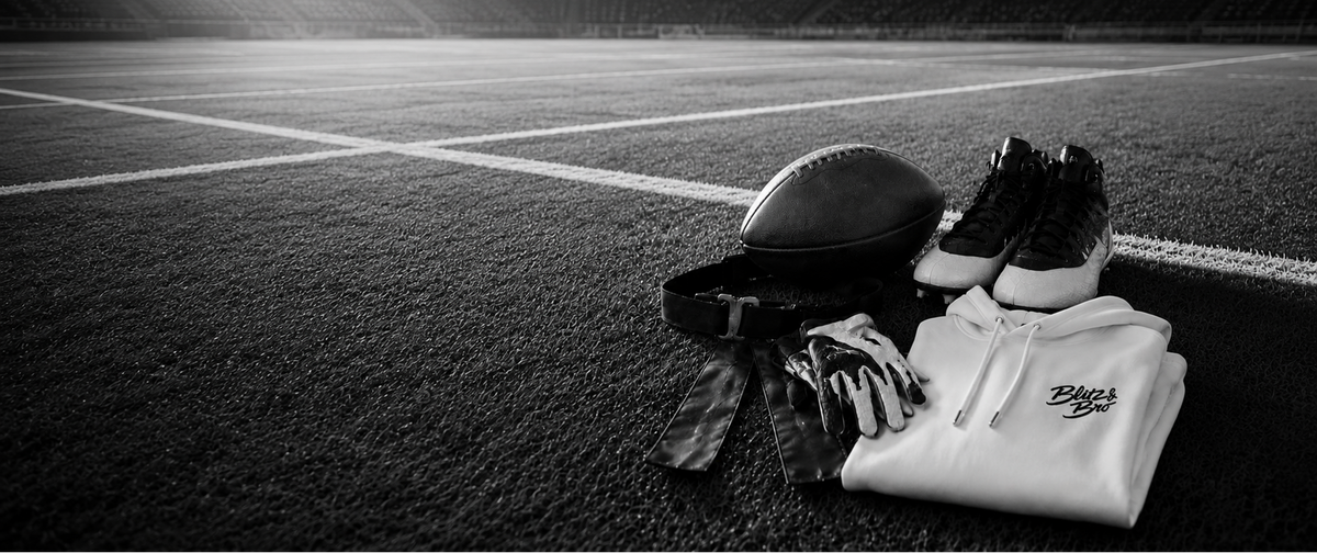 Hoodie flag football premium BlitzandBro - Beyond The Sideline
